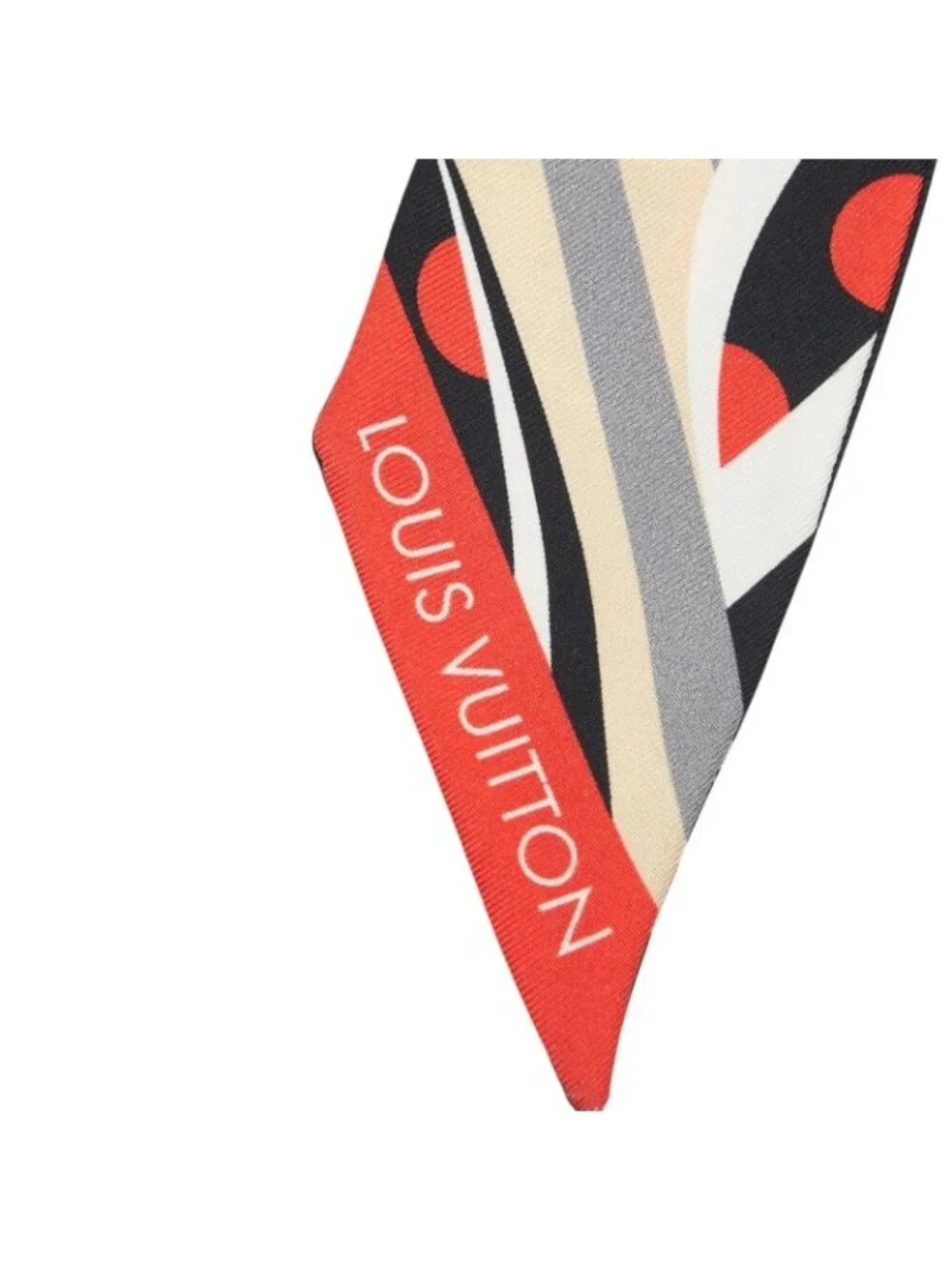 Louis Vuitton Pop Monogram Bandeau BB Scarf Black Red Multicolor Silk